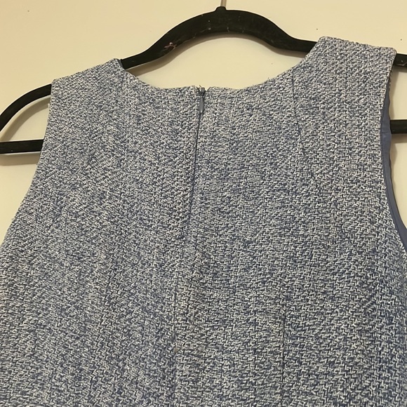 Pendleton Blue Tweed Spring Sleeveless Sheath Dress Size 8 - Picture 6 of 8
